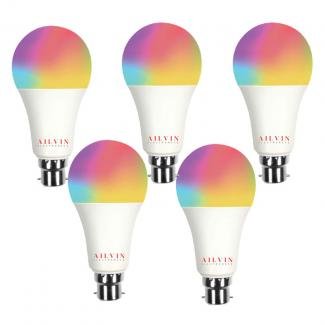 Pack of 5 LED Multicolor Colour Bulb 7W B22